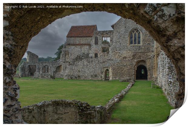 Ruins of Castle Acre Priory Print by Rob Lucas