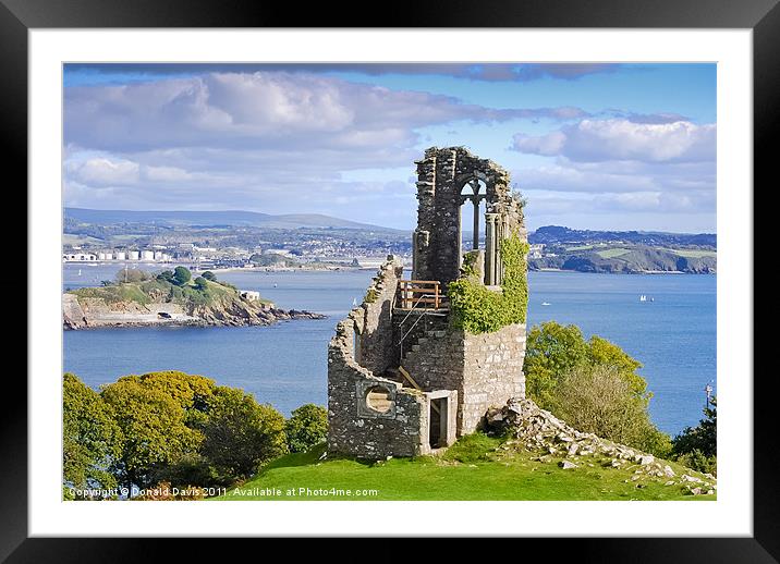 The Folly - Mount Edgcumbe Framed Mounted Print by Donald Davis