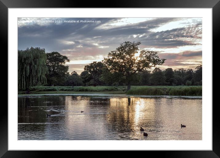 Late summer sunset Framed Mounted Print by Kevin White