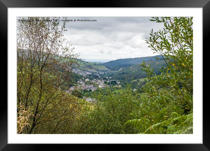 Looking Down the Garw Valley south Wales Framed Mounted Print by Nick Jenkins