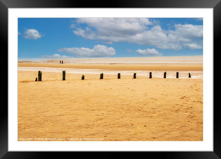Wells next the sea, breakers on the beach Framed Mounted Print by Holly Burgess