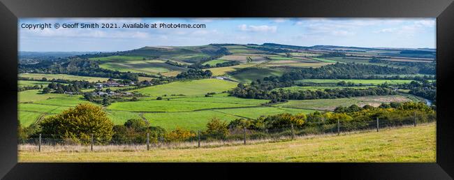 British Rolling Hills and Fields Framed Print by Geoff Smith