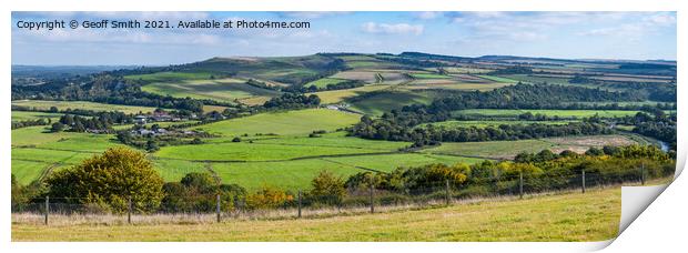 British Rolling Hills and Fields Print by Geoff Smith