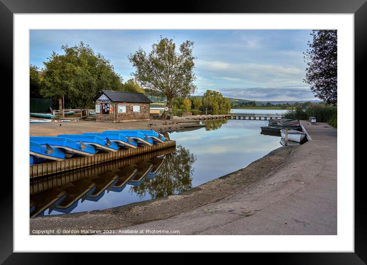 Upturned boats, Llangorse Lake, Brecon Beacons Framed Mounted Print by Gordon Maclaren