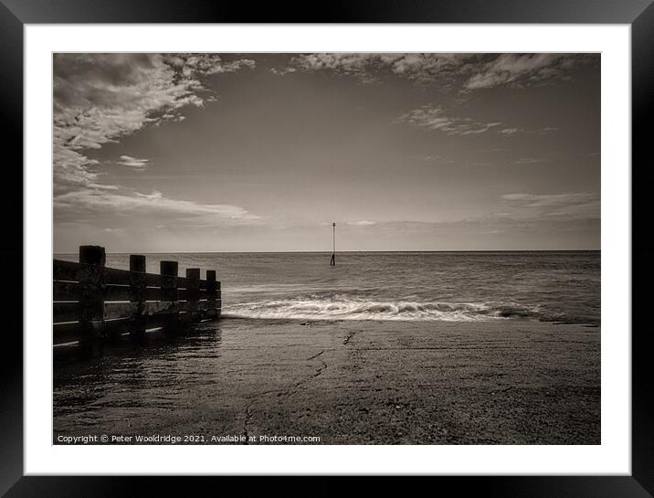 A view from Seaford pier, East Sussex  Framed Mounted Print by Peter Wooldridge