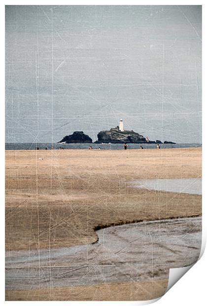 Godrevy Lighthouse Print by Kieran Brimson