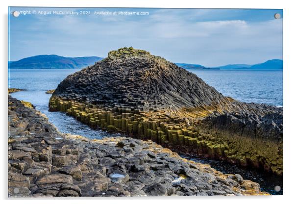 Basalt rock formation, Isle of Staffa Acrylic by Angus McComiskey