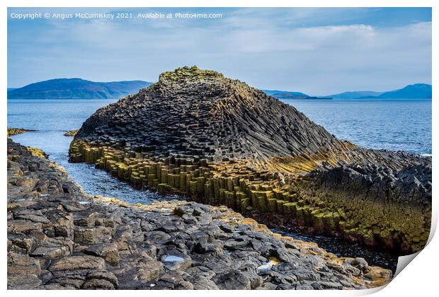 Basalt rock formation, Isle of Staffa Print by Angus McComiskey