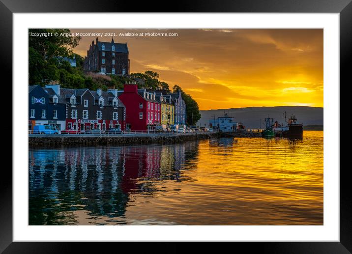 Sunrise Tobermory waterfront, Isle of Mull Framed Mounted Print by Angus McComiskey