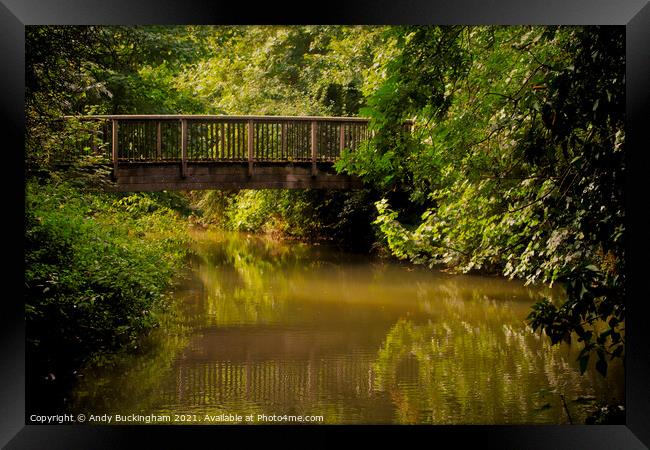 A bridge over the river Ouse Framed Print by Andy Buckingham