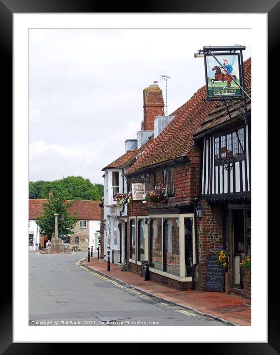 Alfriston village, East Sussex Framed Mounted Print by Phil Banks