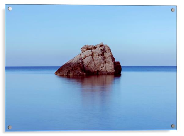 A lonely island in a calm sea in Ibiza Acrylic by Vicen Photo
