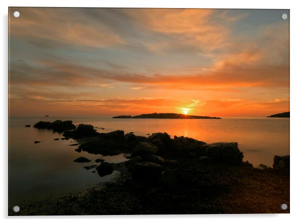 A peaceful sunrise from Sa Sal Rossa in Ibiza Acrylic by Vicen Photo