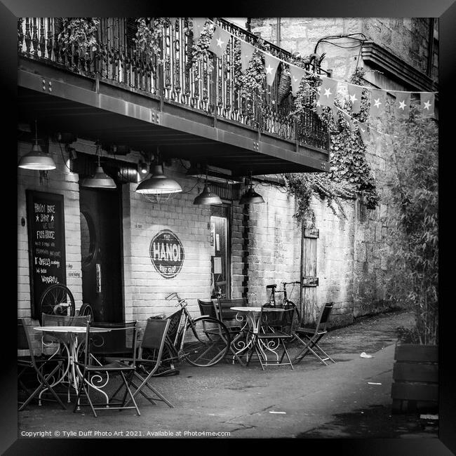 The Hanoi Bike Shop Off Byres Road Glasgow Framed Print by Tylie Duff Photo Art