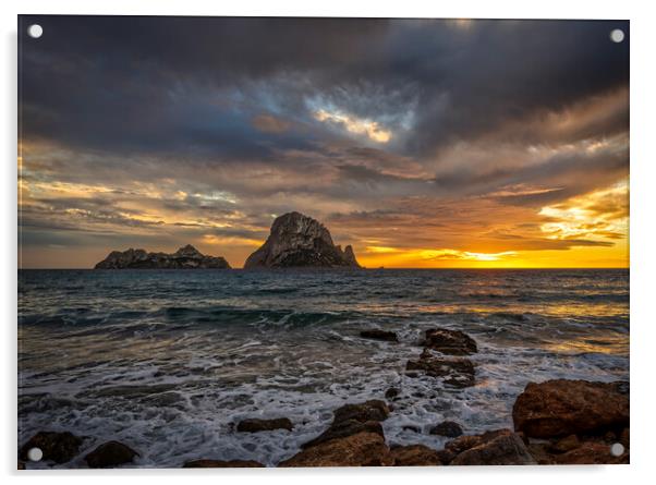Spectacular sunset in Ibiza with Es Vedra as the protagonist Acrylic by Vicen Photo