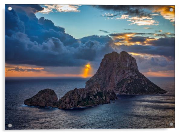 Sunset from the viewpoint of Es Vedrá in Ibiza Acrylic by Vicen Photo