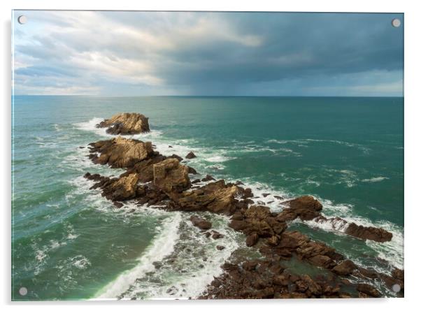 Seascape from a viewpoint of Zarautz Acrylic by Vicen Photo