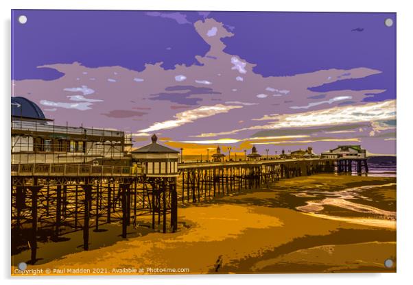 Blackpool Pier Acrylic by Paul Madden