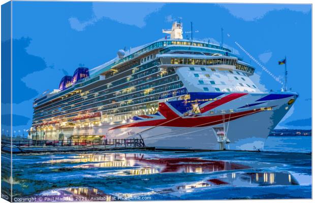 Britannia Cruise Ship Canvas Print by Paul Madden