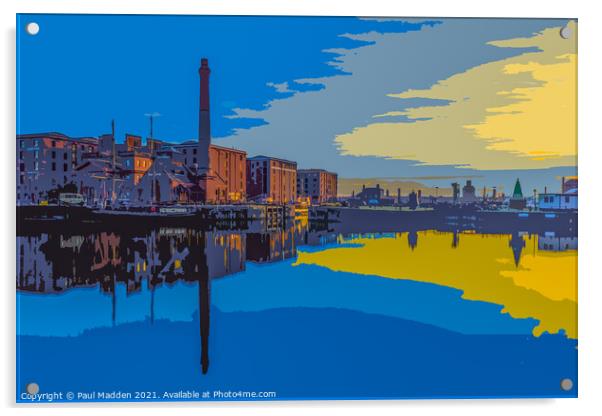Canning Dock and Albert Dock Acrylic by Paul Madden