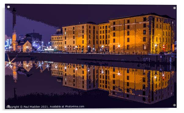 Canning Dock and Maritime Museum Liverpool Acrylic by Paul Madden
