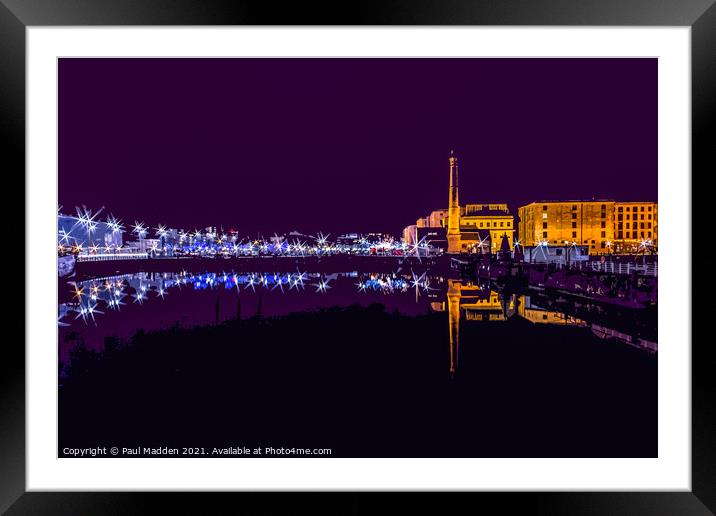 Canning Dock and Pumphouse Framed Mounted Print by Paul Madden