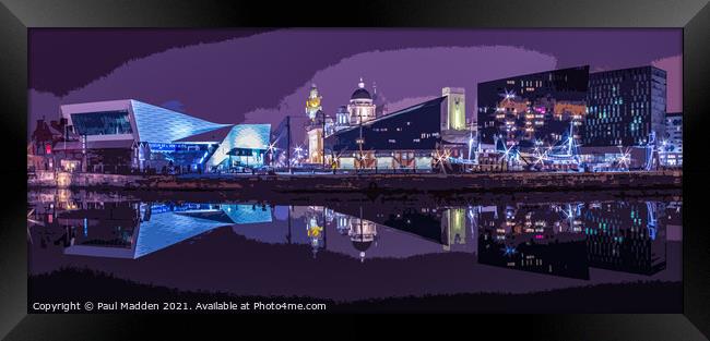 Canning Dock Panorama Framed Print by Paul Madden