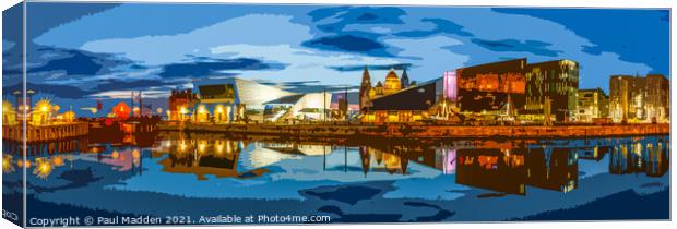 Canning Dock Panoramic Canvas Print by Paul Madden