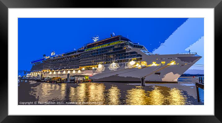Celebrity Eclipse in Liverpool Framed Mounted Print by Paul Madden