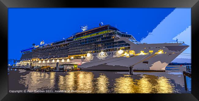 Celebrity Eclipse in Liverpool Framed Print by Paul Madden