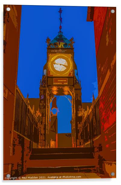 Chester walls clock Acrylic by Paul Madden