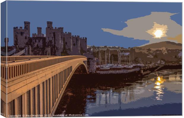 Conwy Harbour Canvas Print by Paul Madden
