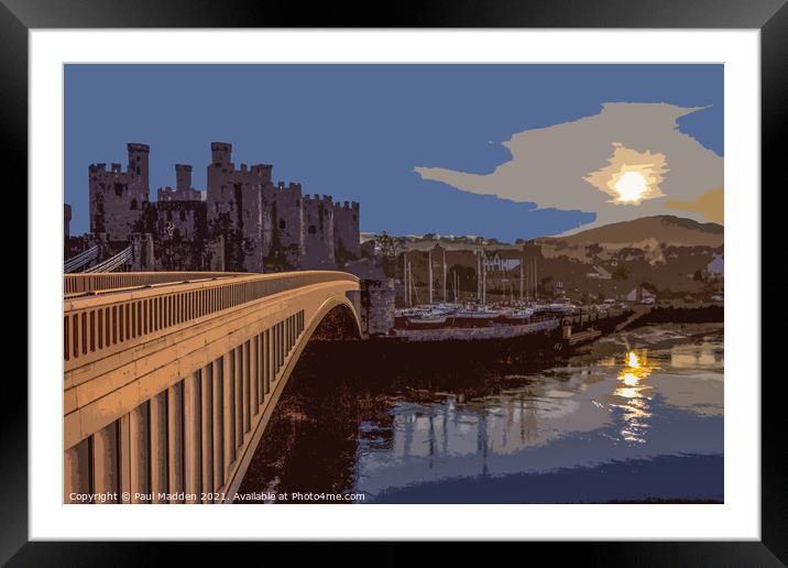 Conwy Harbour Framed Mounted Print by Paul Madden