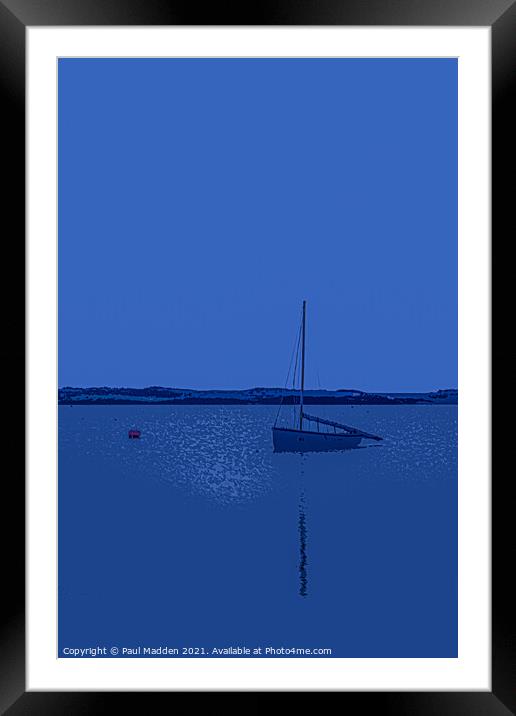 Crosby Marina Boat Framed Mounted Print by Paul Madden