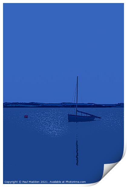 Crosby Marina Boat Print by Paul Madden