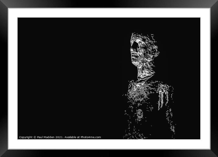 Iron man at night Framed Mounted Print by Paul Madden