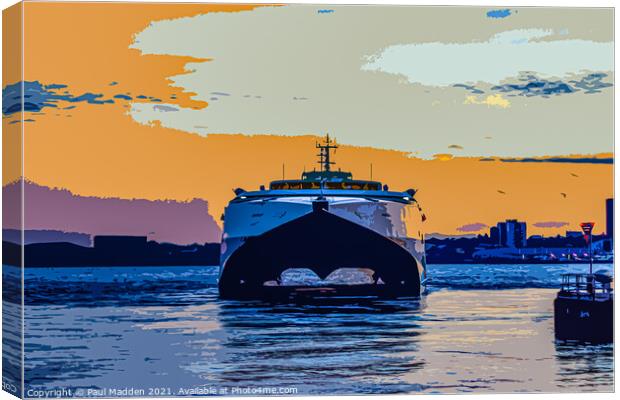 Isle of man ferry Canvas Print by Paul Madden