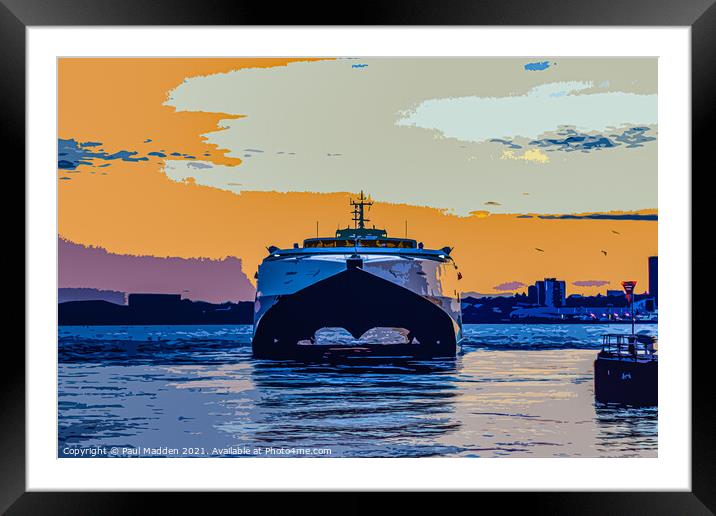 Isle of man ferry Framed Mounted Print by Paul Madden
