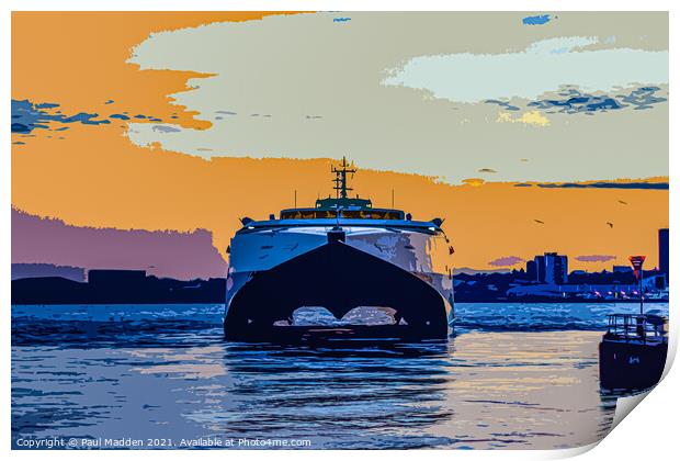 Isle of man ferry Print by Paul Madden