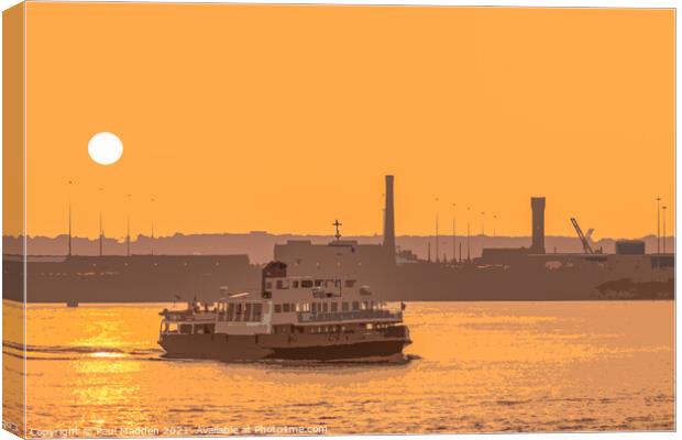 Mersey Ferry at Sunset Canvas Print by Paul Madden