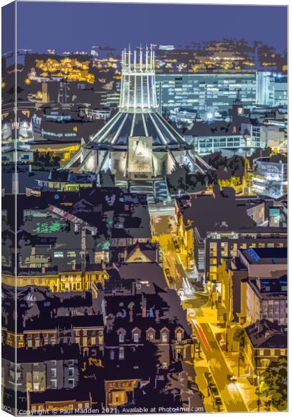 Metropolitan cathedral from the Anglican cathedral Canvas Print by Paul Madden