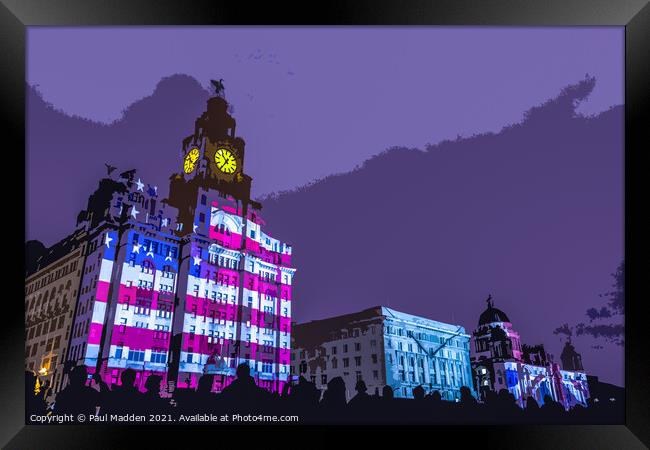 The Three Graces projection show Framed Print by Paul Madden