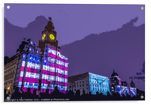 The Three Graces projection show Acrylic by Paul Madden