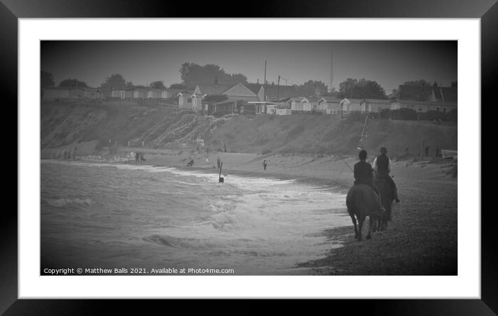 Horses on the Beach Framed Mounted Print by Matthew Balls