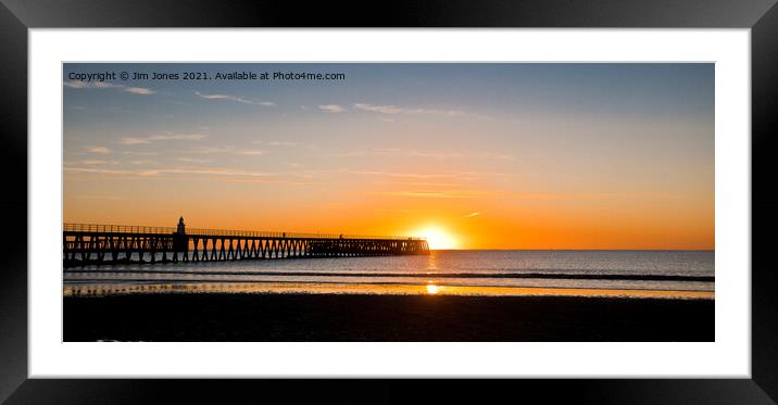 North Sea sunrise panorama Framed Mounted Print by Jim Jones