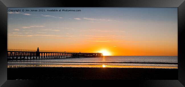 North Sea sunrise panorama Framed Print by Jim Jones