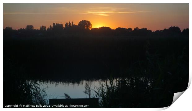 Sunset at the River Print by Matthew Balls