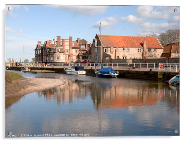 Blakeney harbour, Norfolk Acrylic by Elaine Hayward