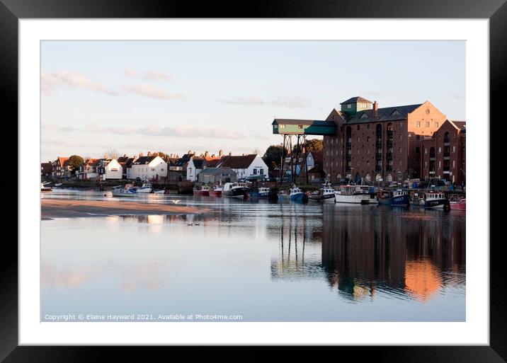 The granary at Wells-next-the-sea Framed Mounted Print by Elaine Hayward