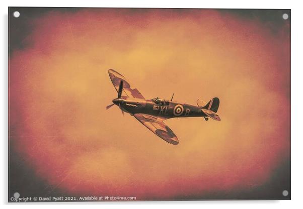 Spitfire In The Sun  Acrylic by David Pyatt